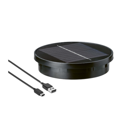 Panneau solaire de rechange «Duo Color» Ø 12,5 cm, câble USB inclus