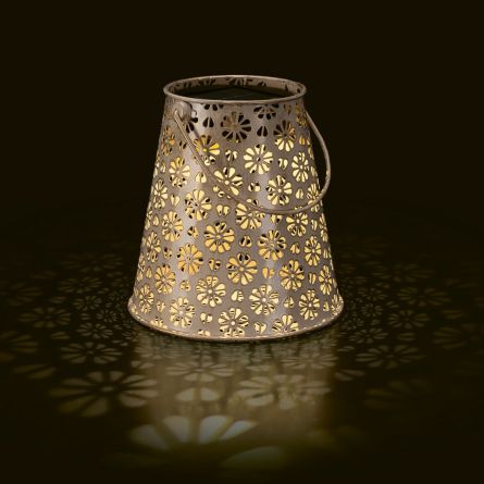 Laternes solaires LED bronze antique «Platin», avec bâton de lanterne S