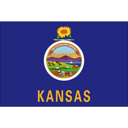 Fahne Bundesstaat Kansas USA