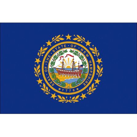 Fahne Bundesstaat New Hampshire USA
