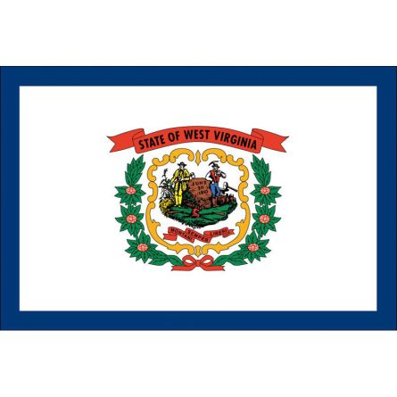 Fahne Bundesstaat West Virginia USA