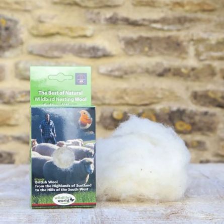 Nistmaterial aus Schafwolle für Vogelnest-Wattenhalter