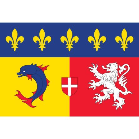 Fahne Region Rhône-Alpes Frankreich