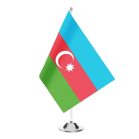Tischfahne Aserbaidschan Satin 150 g/m2 22x15 cm