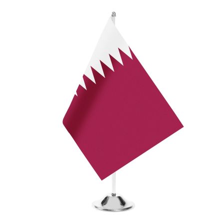 Drapeau de table Qatar Satin 150 g/m2 22x15 cm
