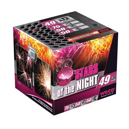 Batterie «Stars feux d'artifice «Stars of the Night», 49 tirs