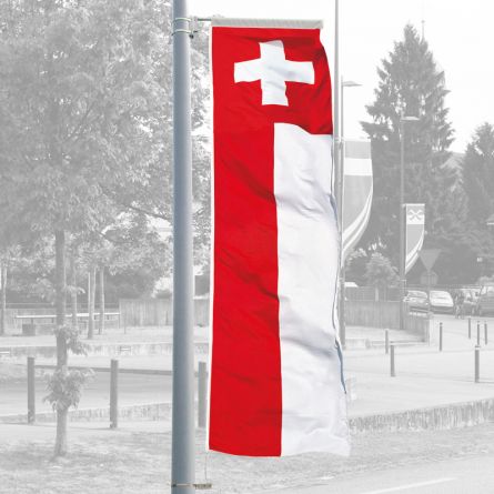 Gemeindebeflaggung für Kandelaber «Gerade» im Digitaldruck