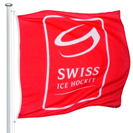 Drapeaux de sport Swiss Ice Hockey officiel Superflag® 150x150 cm